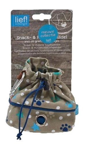 Lief! Snack- En Poepzak Buidel - Boys (inclusief 20 Poepzakjes) 2 Lief! Snack- En Poepzak Buidel - Boys (inclusief 20 Poepzakjes)